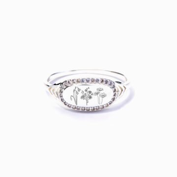 [Custom Birth Month Flower] To My Mother “You are more than enough” Birth Month Flower Ring